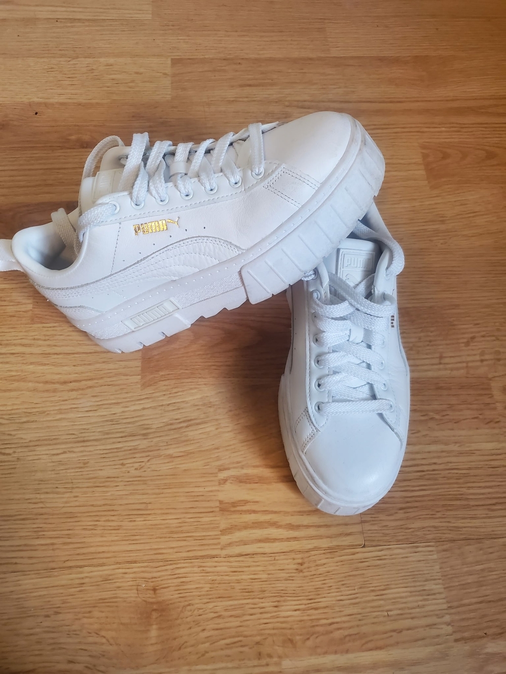 Puma White Platform Sneakers